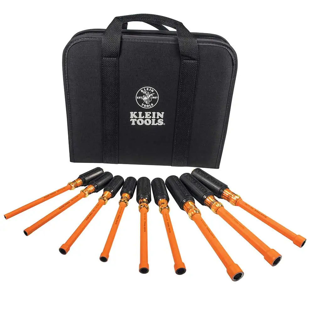 KLEIN 6inch Shaft Insulated Nut Driver Set - 9 Piece A-33524