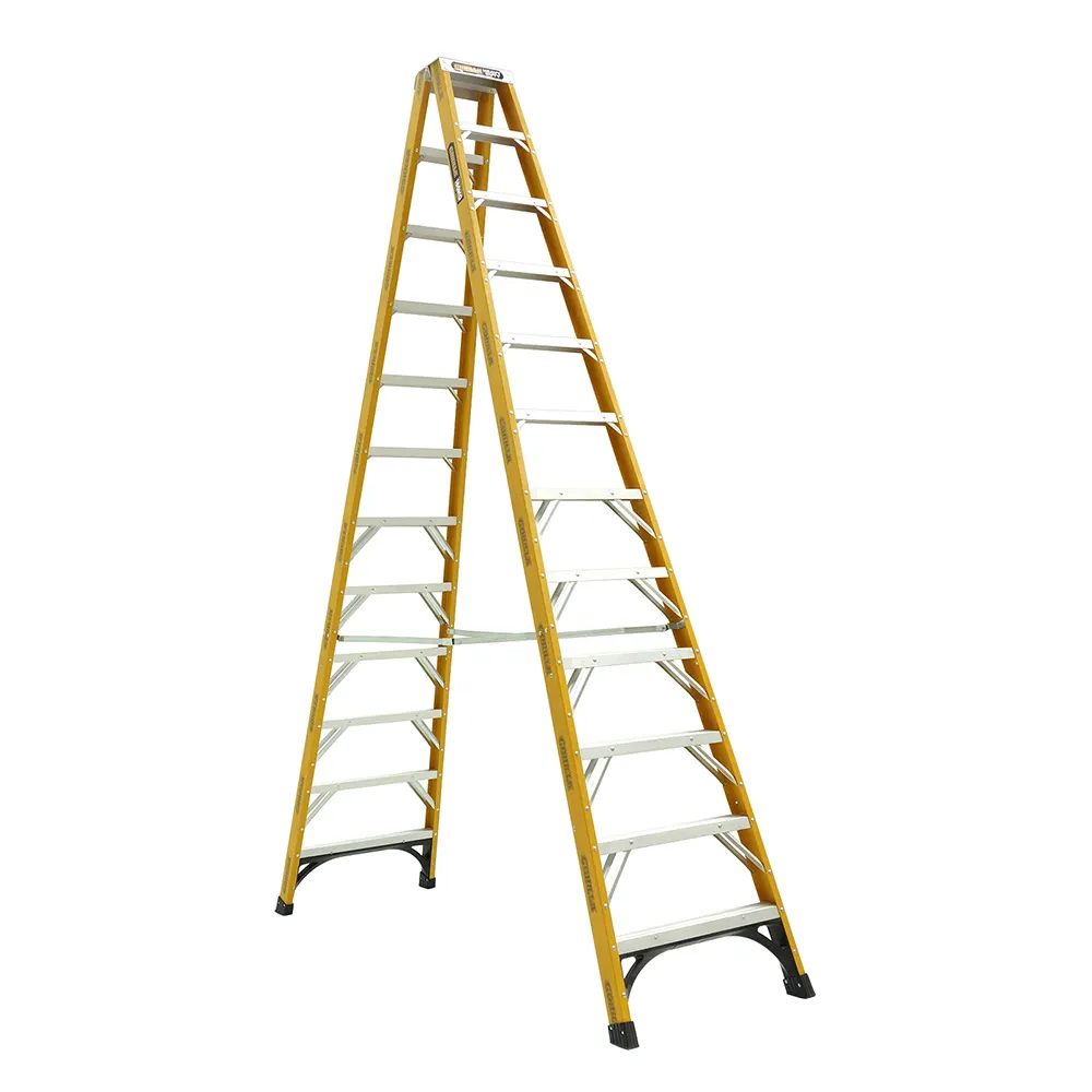 GORILLA 3.6m 180kg Heavy-Duty Fibreglass Double Sided Step Ladder FSM012-HD