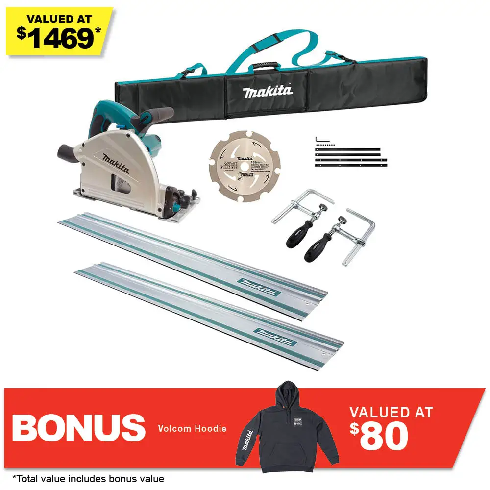 MAKITA 1300W 165mm Plunge Cut Circular Saw Kit SP6000JT2X