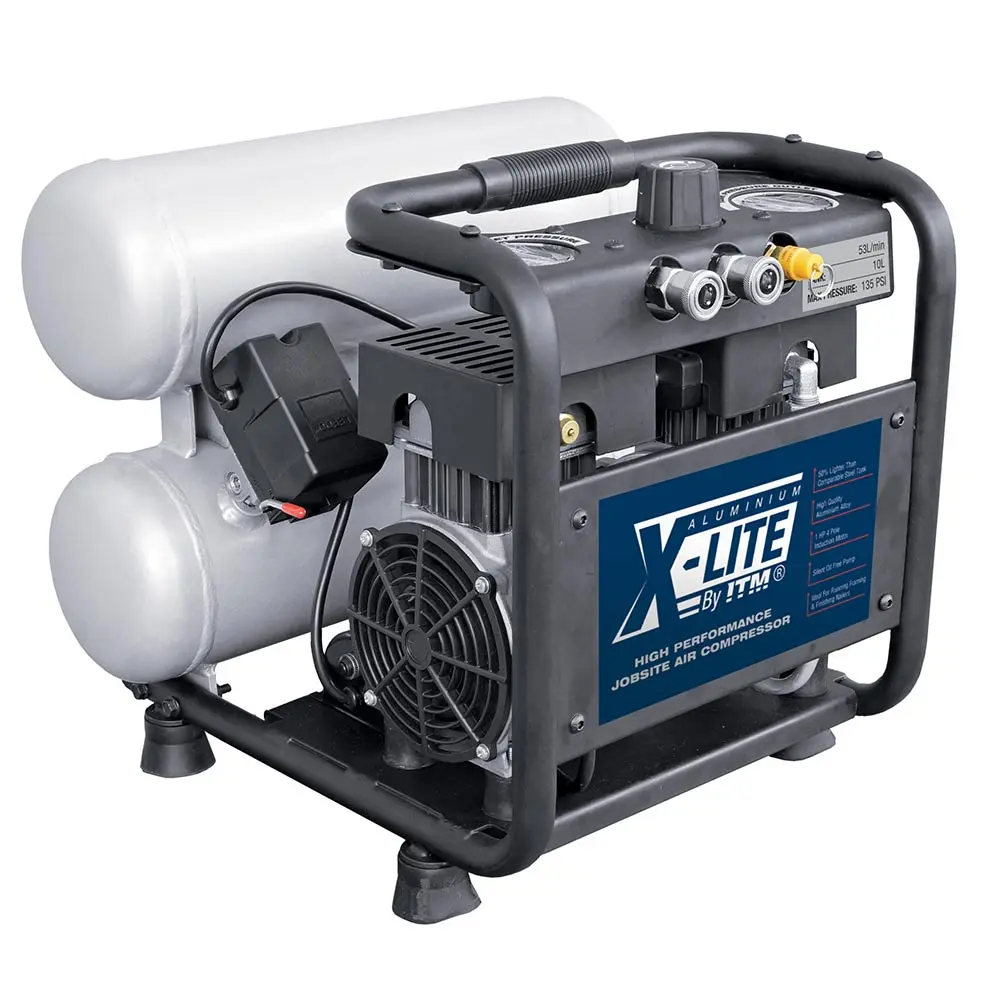 X-LITE 1HP 10L Silent Twin Tank Air Compressor TM350-10010