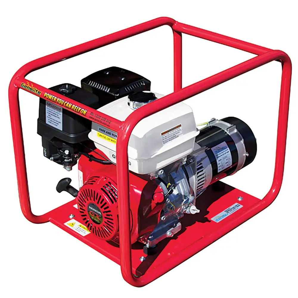 GENELITE 6.0kVA HONDA Petrol Generator Recoil Single Phase Worksafe Compliant GH5000H