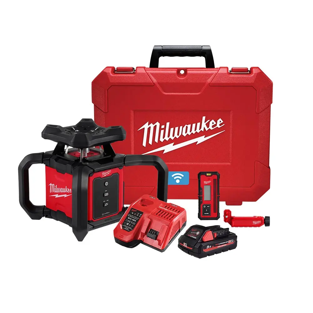 MILWAUKEE 18V Horizontal Rotary Laser 610m (2000') Red Kit M18RL610-301C