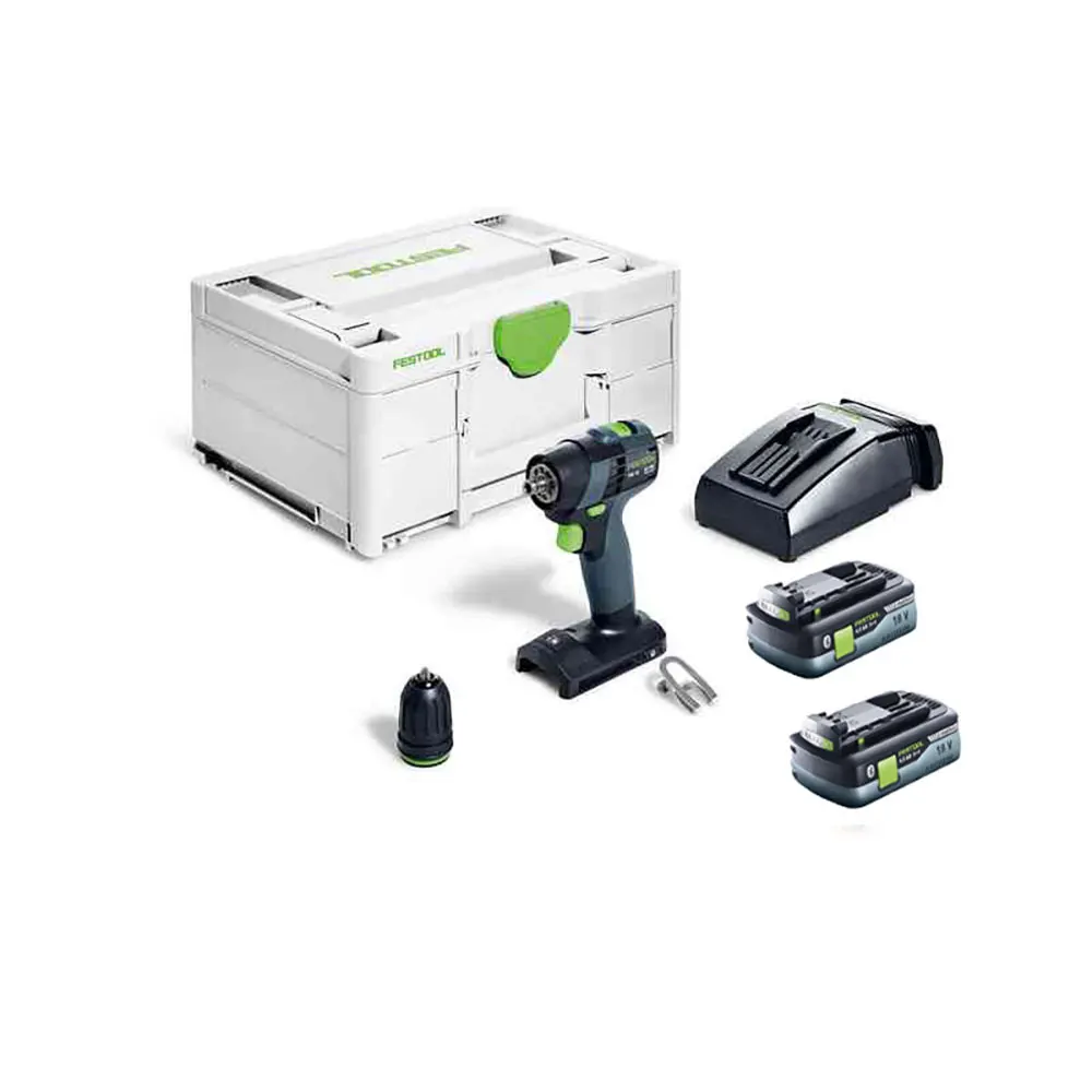 FESTOOL TXS 18V Cordless Compact 2 Speed Drill 4.0Ah HighPower Bluetooth Set in Systainer 578284