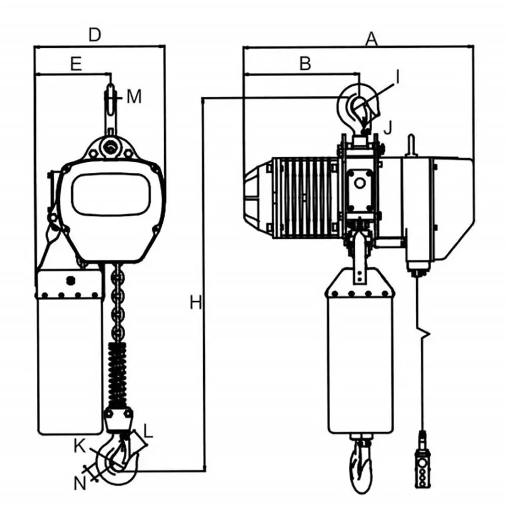 ITM 1 tonne 3m 415V Lift Electric Chain Hoist TM9003-01003