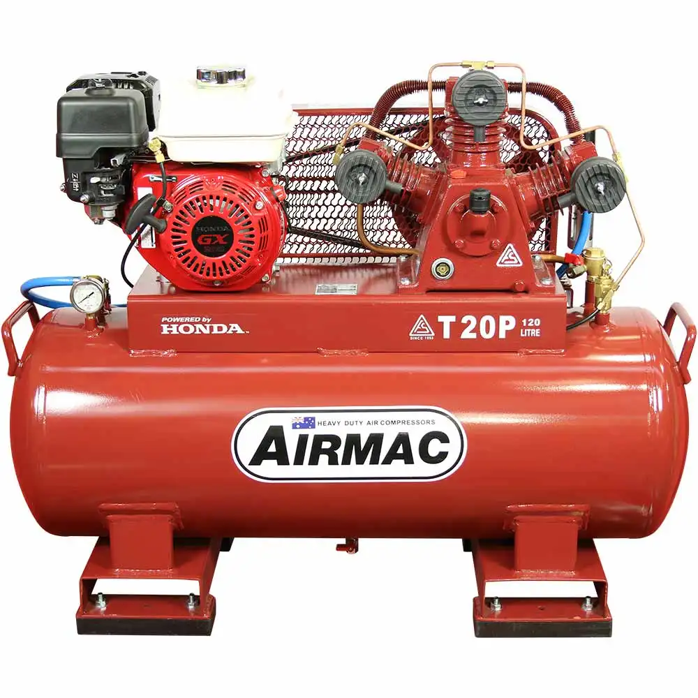 AIRMAC 6.5hp 120l 320 L/Min Honda Petrol Air Compressor AM T20P-120L