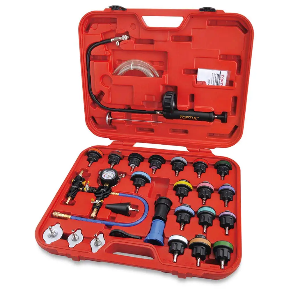 TOPTUL Radiator Pressure Vacuum Tester - 28 Piece JGAI2801