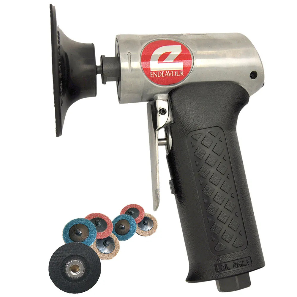 ENDEAVOUR Roloc Style Air Sander 16,000Rpm Pistol Grip E2201