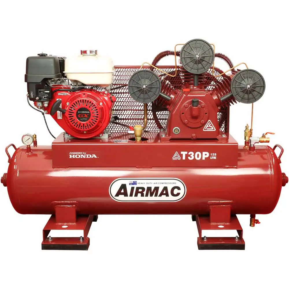 AIRMAC 9.0HP 125L 566L/MIN Honda Petrol Compressor AMT30P
