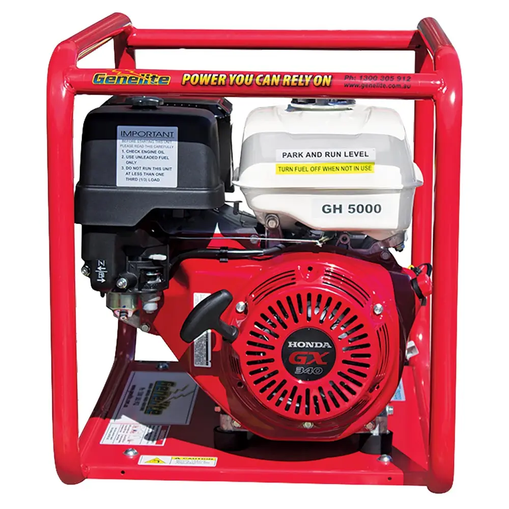 GENELITE 6.0kVA HONDA Petrol Generator Recoil Three Phase GH5000/3