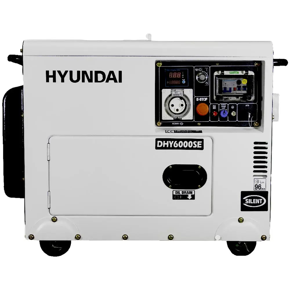 GENELITE 6.5kVA HYUNDAI Diesel Generator - Single Phase DHY6000SE