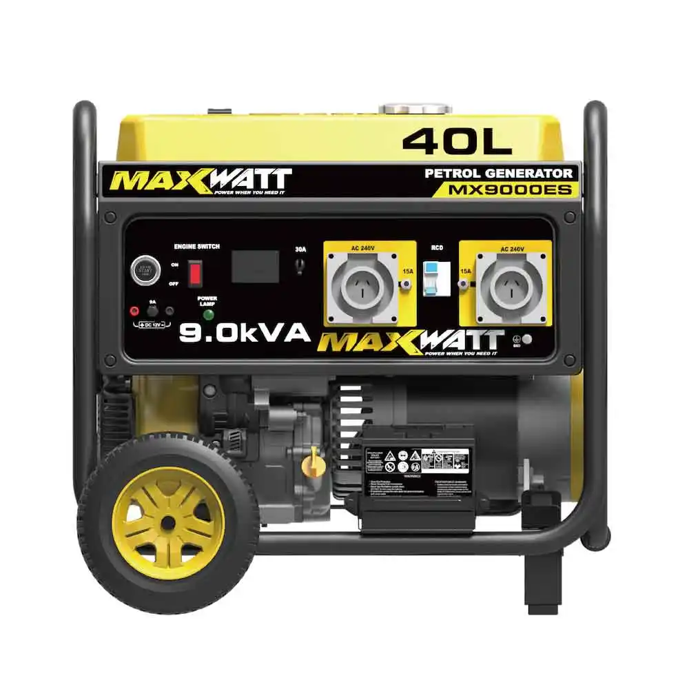 MAXWATT 7500W Open Frame Generator with Electric & Recoil Start MX9000ES