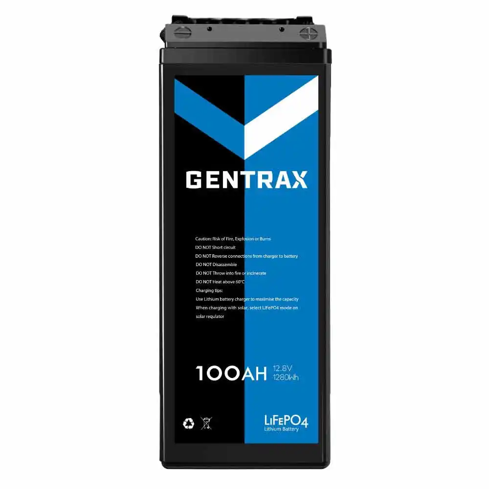 GENTRAX 12V 100AH Slim Battery Lithium LI12GTS-PLL-A0-FB-X