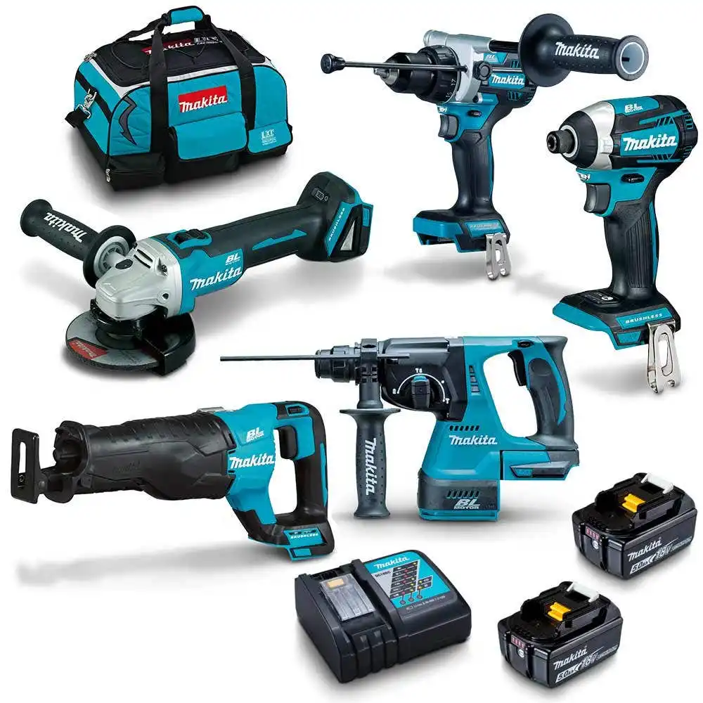 MAKITA 18V Brushless 5 Piece 2 x 5.0AH Combo Kit DLX5063TX1