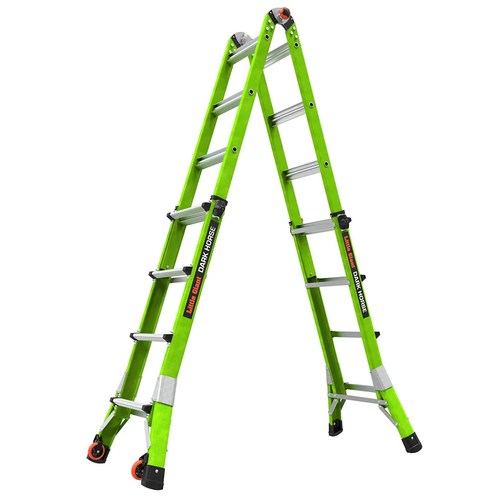 LITTLE GIANT Dark Horse 2.0 Multi-Purpose Fibreglass Ladder M17 4-7 Step