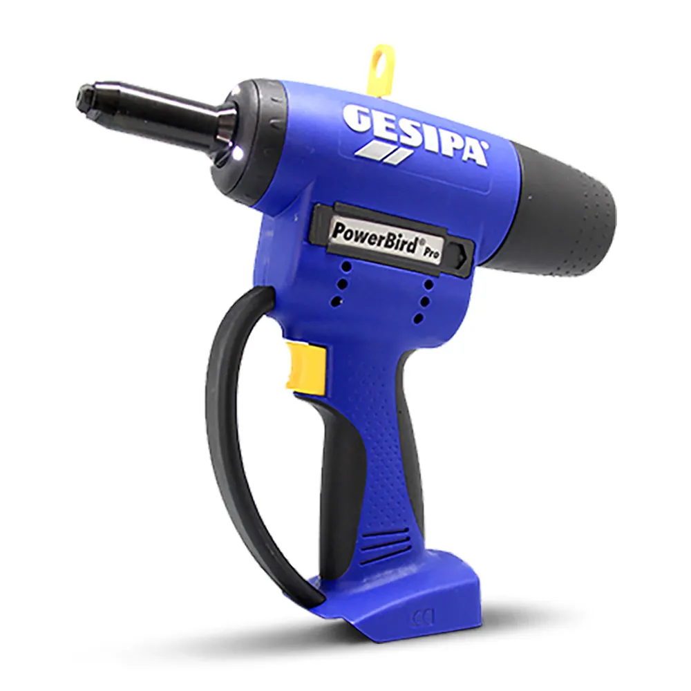 GESIPA Powerbird Pro Gold 18V 2 x 2.0Ah 6.4mm Rivet Tool Kit GT-PBPRO-G-C2