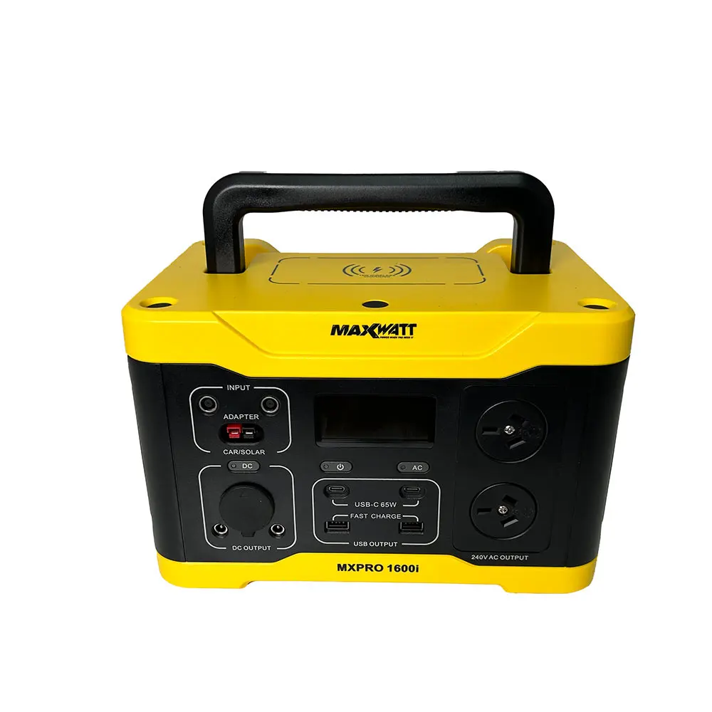 MAXWATT 800W Rated/1600W Peak Power Pro Series Portable Power Station & Carry Bag MXPRO1600I