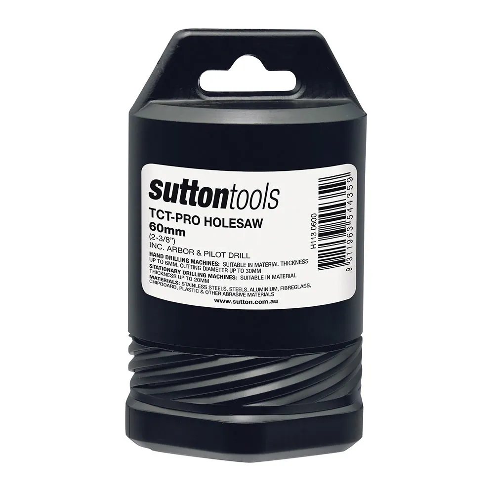 SUTTON 60mm TCT Metal Holesaw w/ Arbor - DEEP CUT H1130600