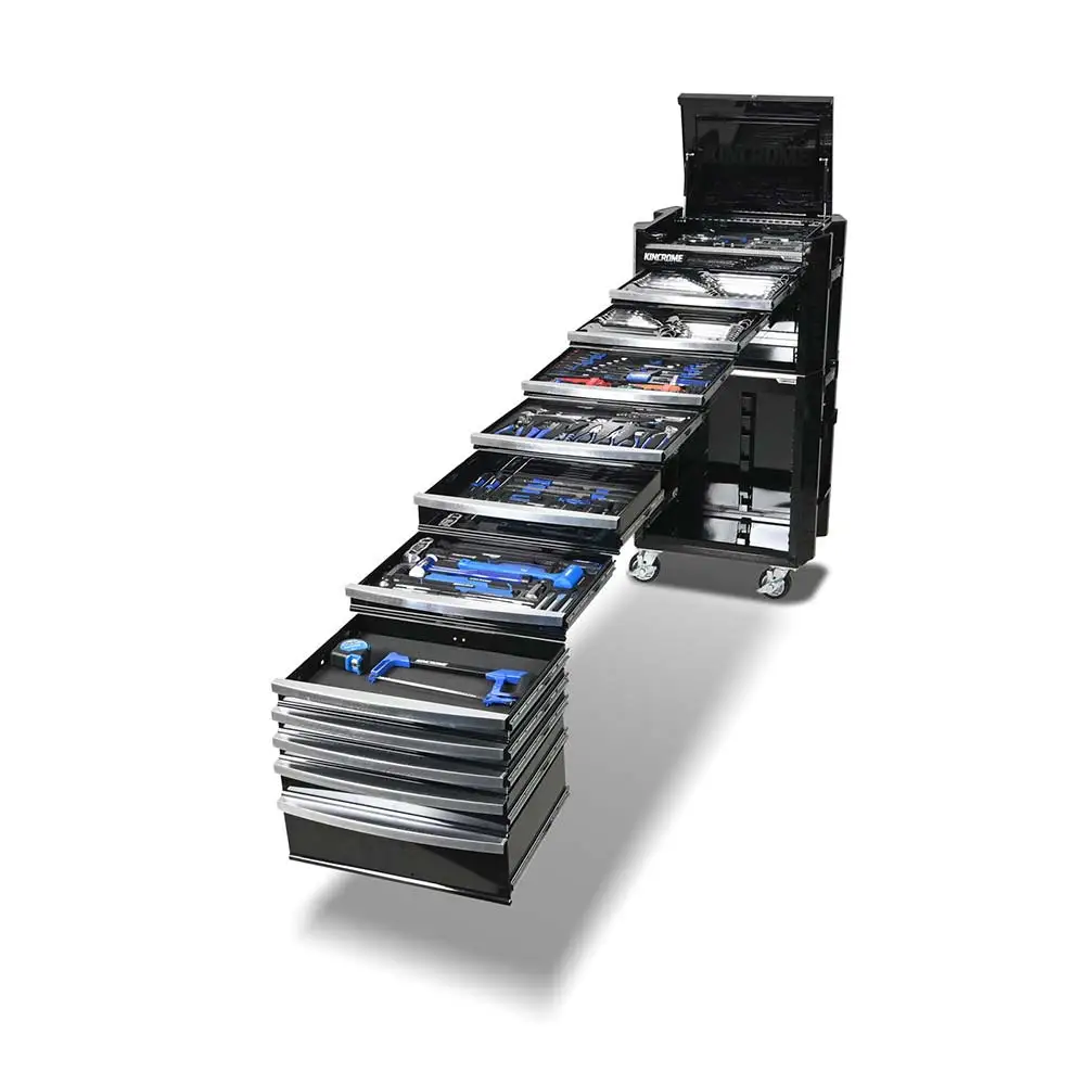 KINCROME 29" 11 Drawer Contour Workshop Tool Kit Black - 329 Piece K1953B