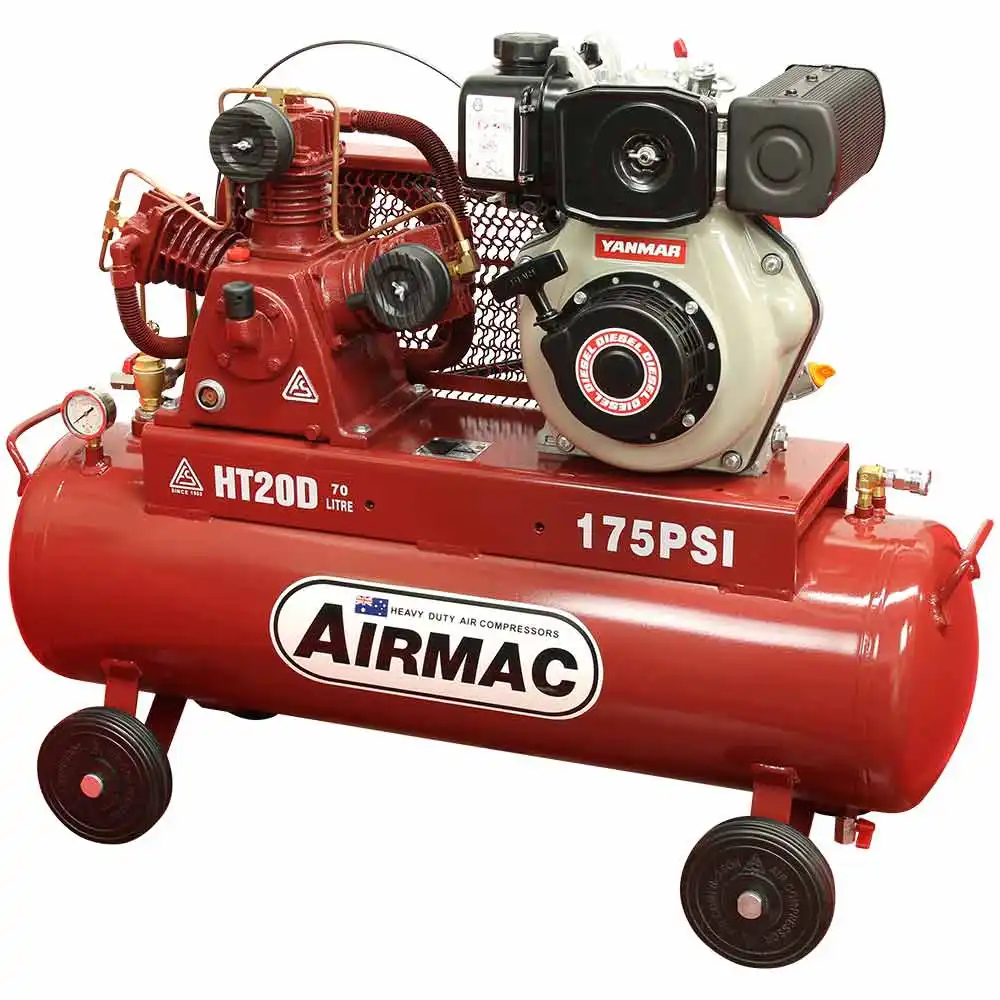 AIRMAC 4.7hp 70l 265 L/Min Yanmar Diesel Air Compressor AM HT20D