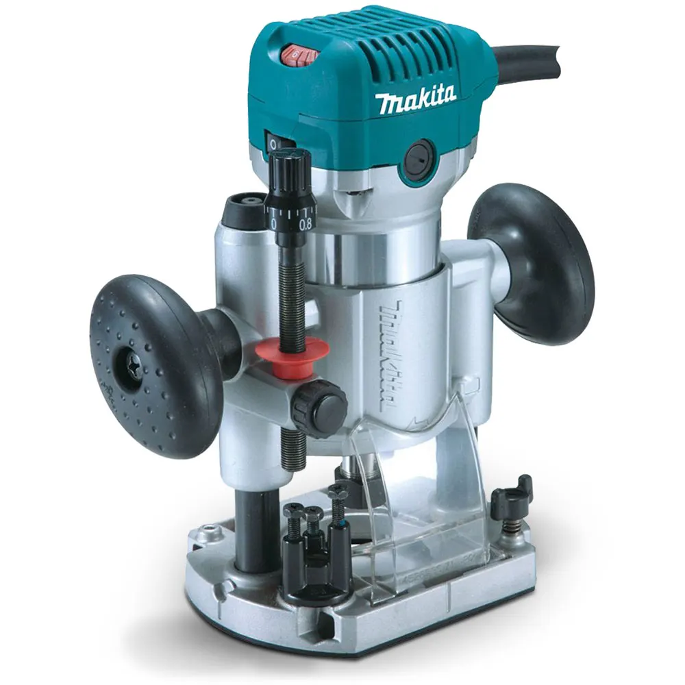 MAKITA 710W 6.35mm Router with Plunge Routing Base RT0700CX2