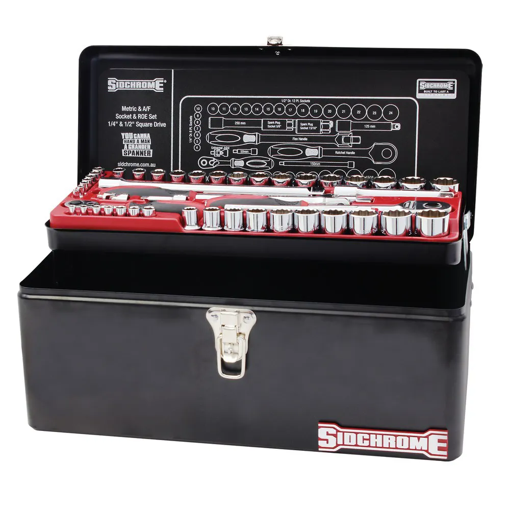 SIDCHROME 78 Piece Cantilever Tool Box Set SCMT45355BK