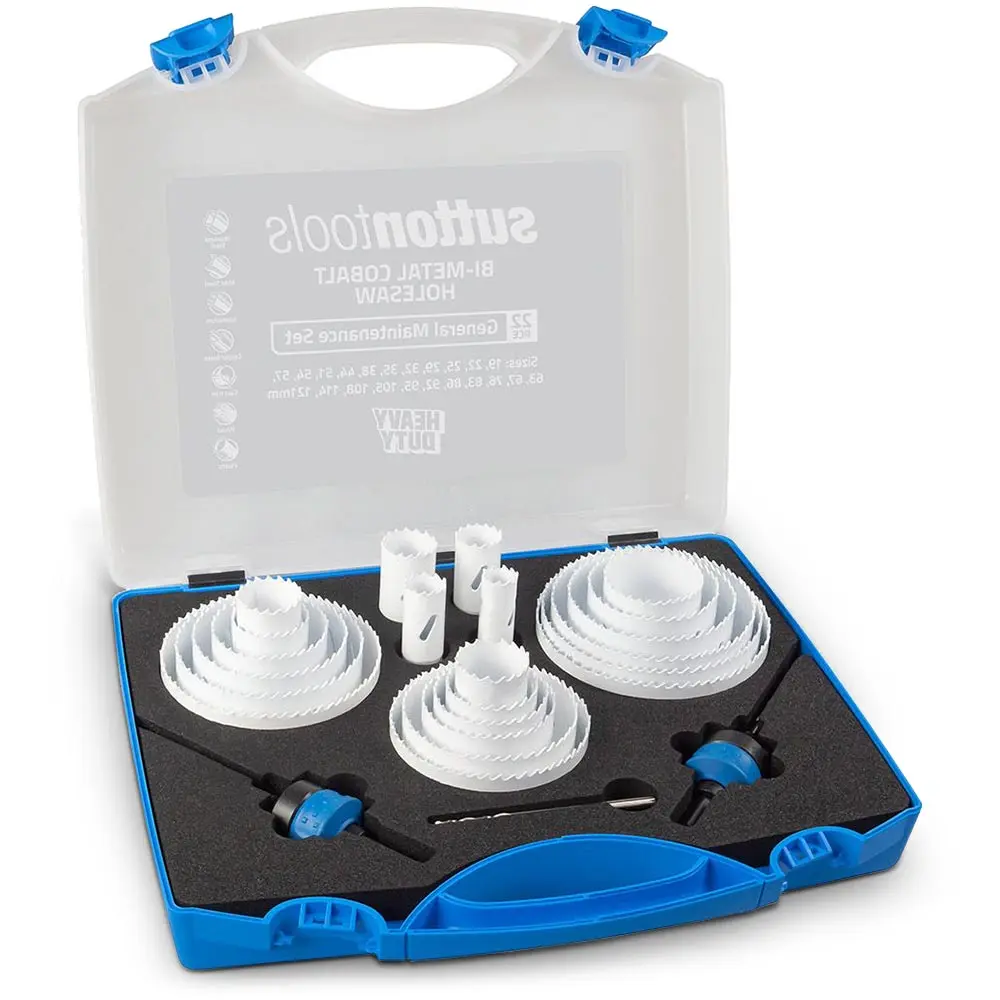SUTTON 19-121mm Bi-Metal Cobalt Holesaw Set for General Purpose - 22 Piece H1250022