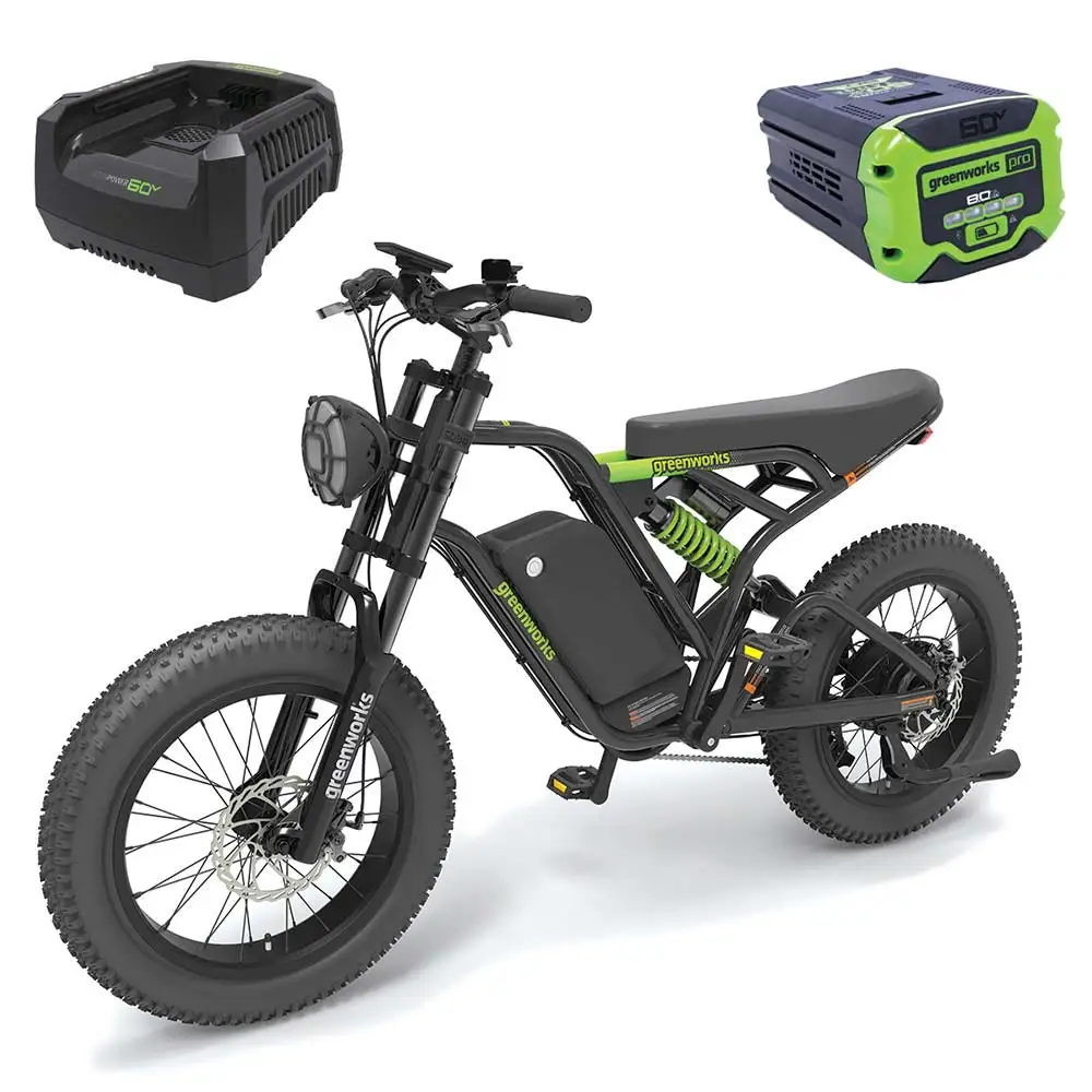 GREENWORKS 60V 1 x 8Ah 20 Fat Tyre All Terrain E-Bike Kit 7404007AU-KIT