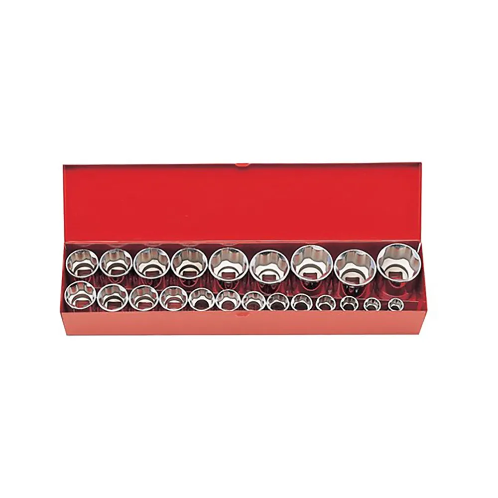 KOKEN 1/2inch Drive 3/8"-1-4" AF 12-Point Socket Set KO4251A