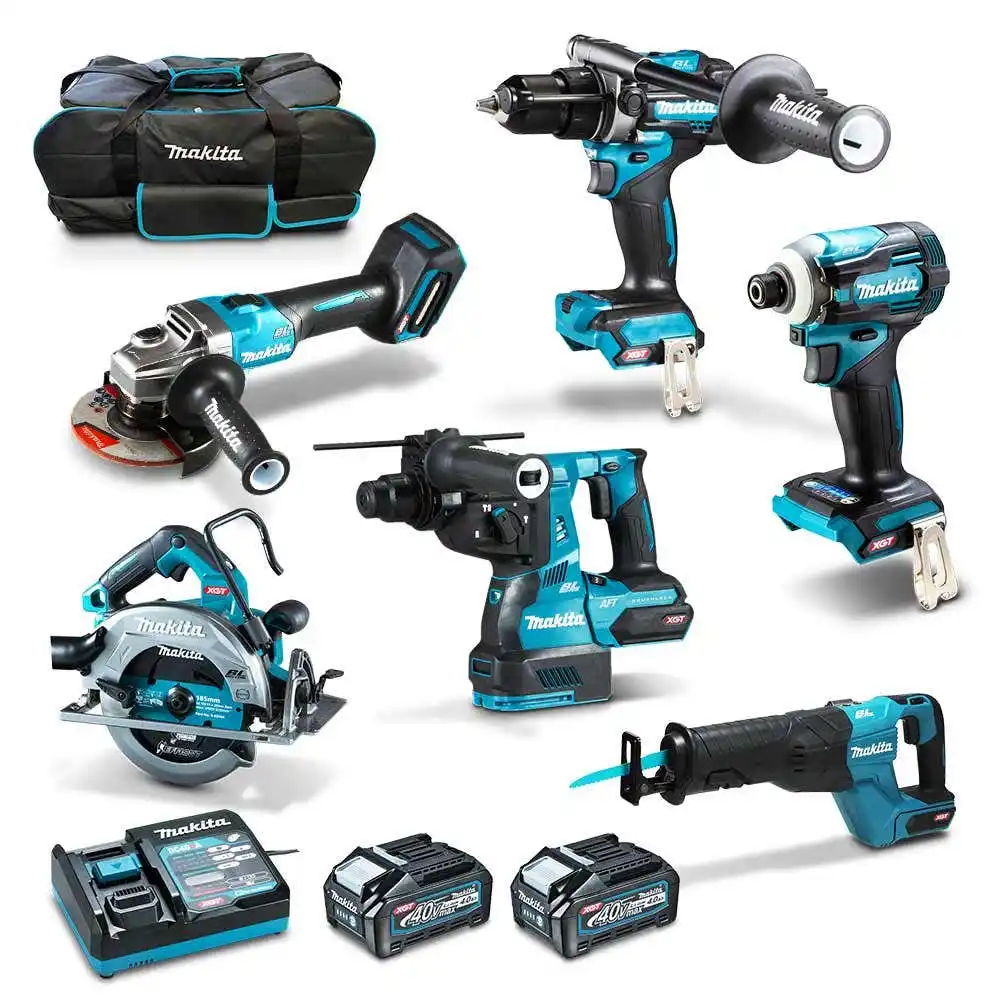 MAKITA 40V Max XGT Brushless 6 Piece 2 x 4.0Ah Combo Kit DK0115G603
