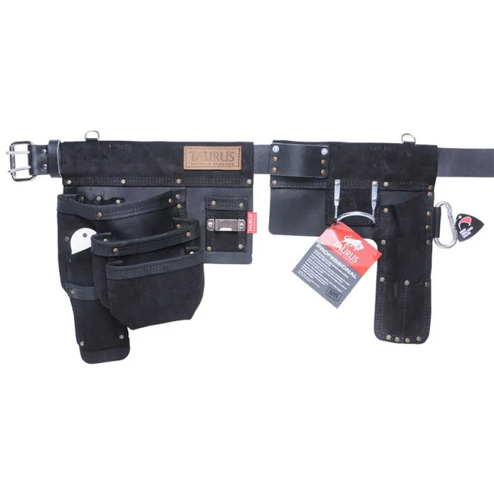 TAURUS Heavy Duty Hipster Split Leg Leather Toolbelt Right-Hand Black TH434R-BK