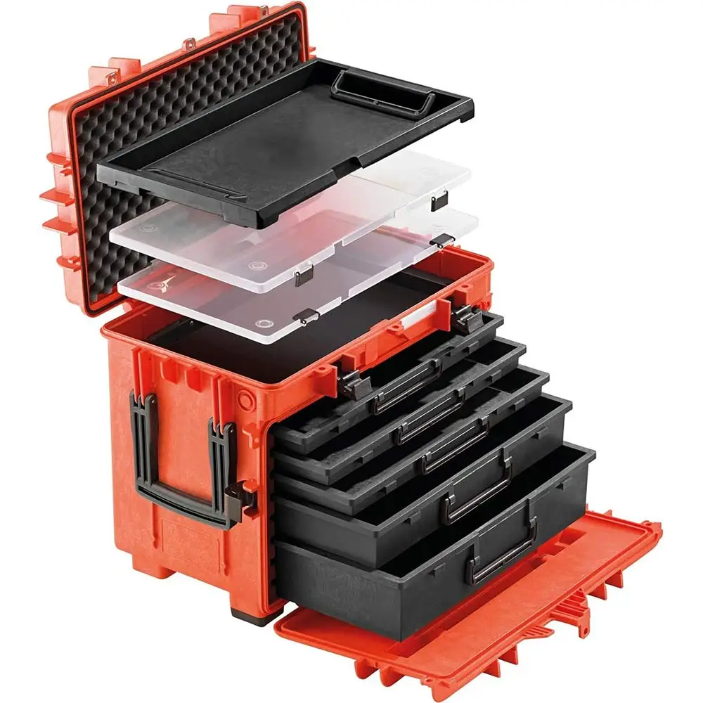 STAHLWILLE SW13217 6 Drawer Polypropylene Tool Trolley - Luminous Red 81091304