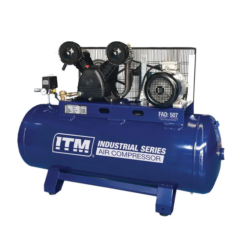 ITM 5.5HP 3 Phase 507L/min 200L Stationary Belt Drive Air Compressor TM353-55200