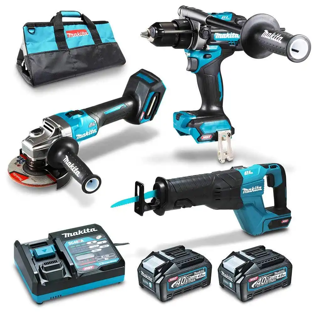 MAKITA 40V Max XGT Brushless 3 Piece 2 x 4.0Ah Combo Kit DK0133G302
