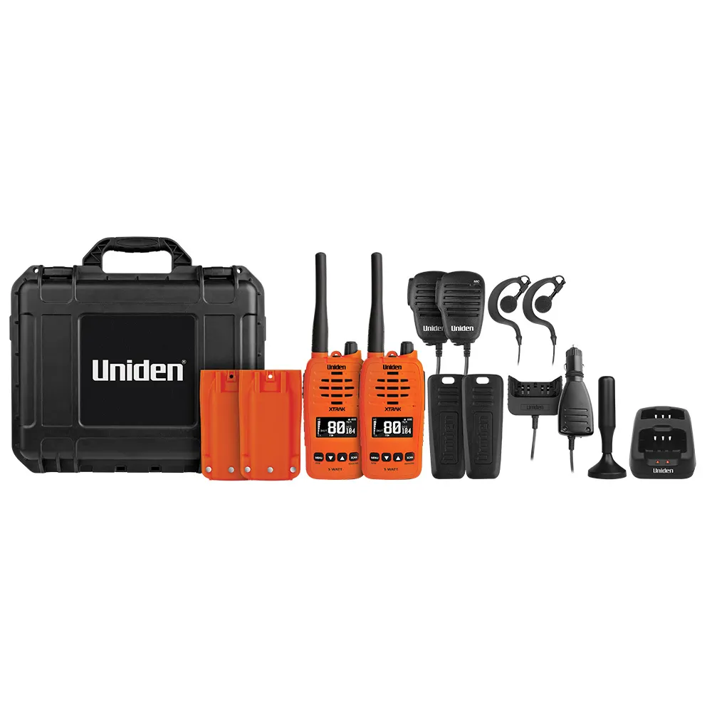 UNIDEN 5 Watt Oled Display Org Hand Held Radio - Twin Pack XTRAK50-O-2TP