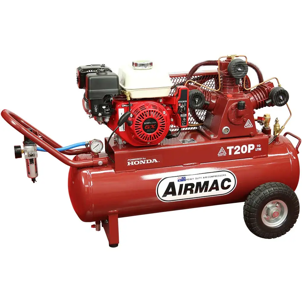 AIRMAC 6.5hp 70l 320 L/Min Honda Petrol Electric Start Air Compressor AM T20P-H ES