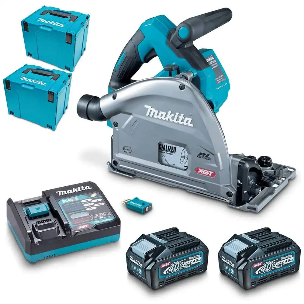 MAKITA 40V Max XGT Brushless AWS 2 x 4.0Ah 165mm Plunge Cut Saw Kit SP001GM201