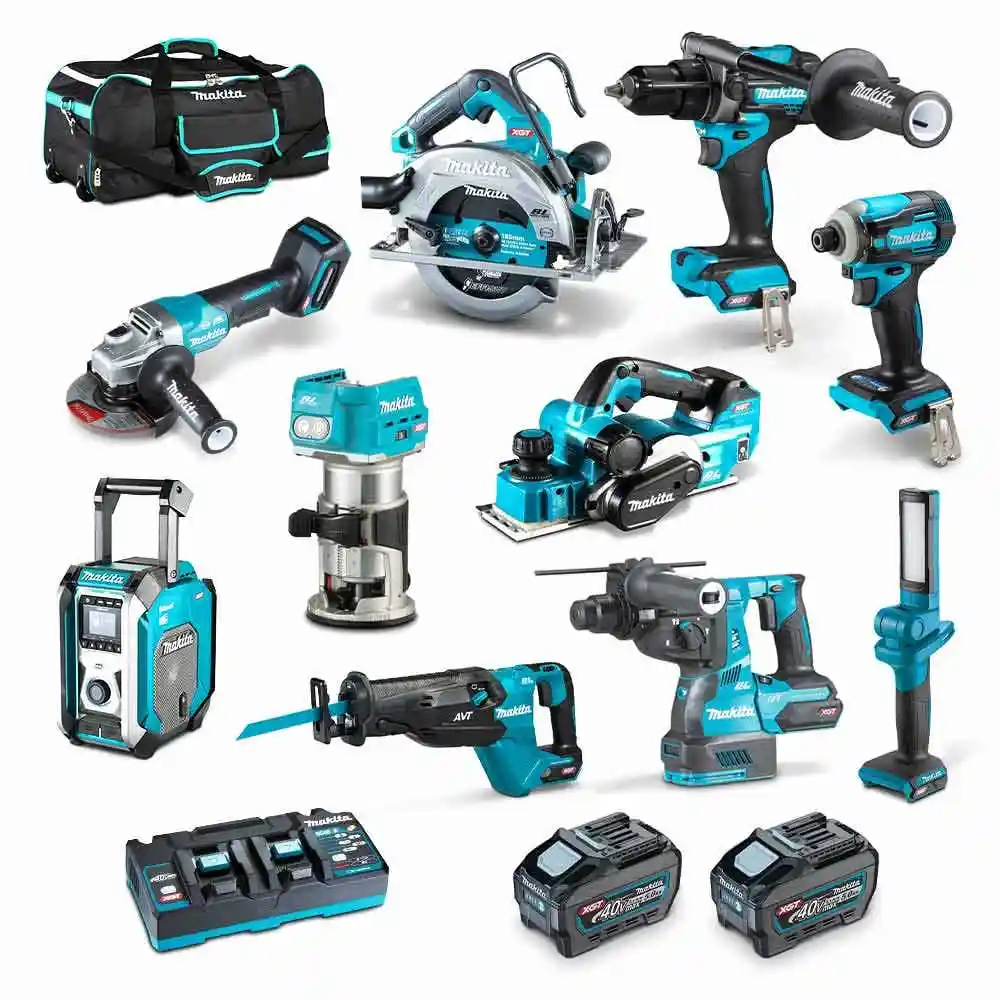 MAKITA 40V Max XGT Brushless 10 Piece 2 x 5.0Ah Combo Kit DK0186G101