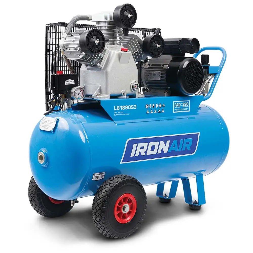 IRONAIR 90L 3.0HP Belt Compressor LB1890S3