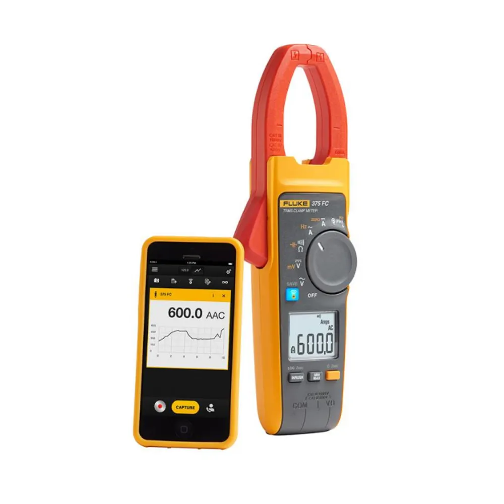 FLUKE 600A AC/DC 375 FC True-RMS Clamp Meter FLU375FC