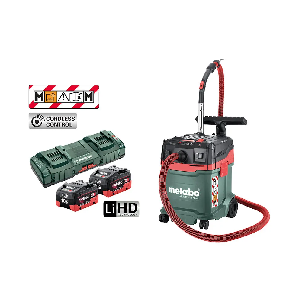 METABO 36V 30L M Class 2 x 10.0Ah Wet/Dry Vacuum AU60207400