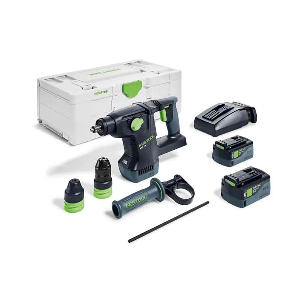 FESTOOL 18V 2 X 5ah KHC Rotary Hammer Drill Kit In Systainer 578538
