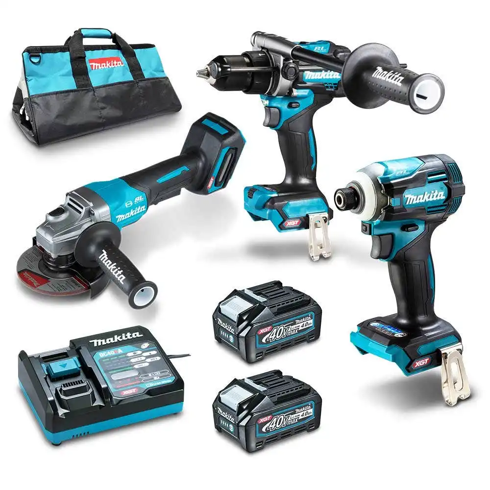 MAKITA 40V Max XGT Brushless 3 Piece 2 x 4.0Ah Combo Kit DK0141G302