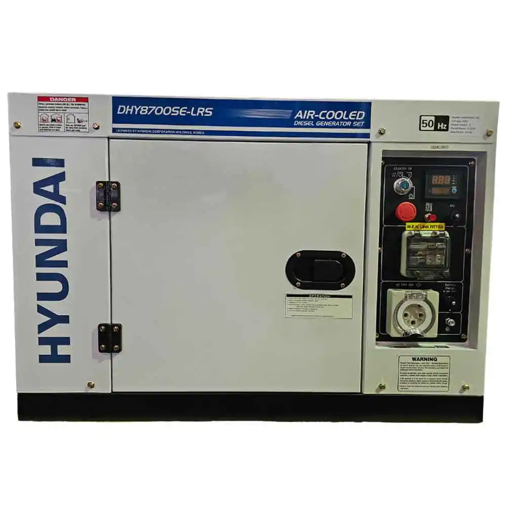 GENELITE 8kVA HYUNDAI Diesel Generator Remote Start 25Ltr LRT DHY8700SE-LRS
