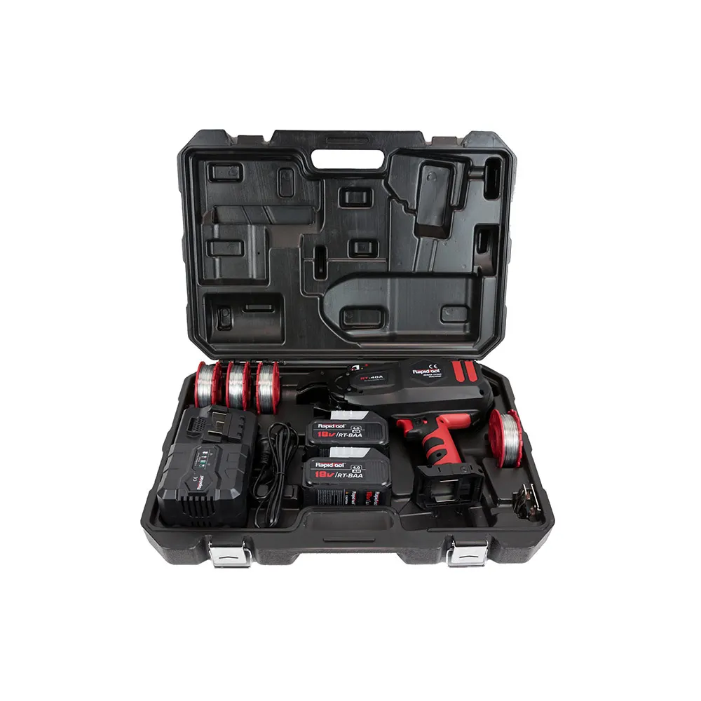 RAPIDTOOL 18V Brushless 2 X 4.0Ah 40mm Rebar Tying Tool Kit RT-40A