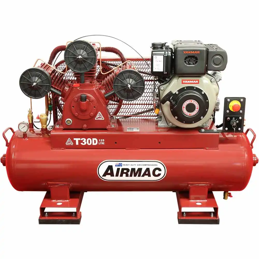 AIRMAC 6.7hp 125 680l/Min Electric Start Yanmar Diesel Air Compressor AM T30D ES