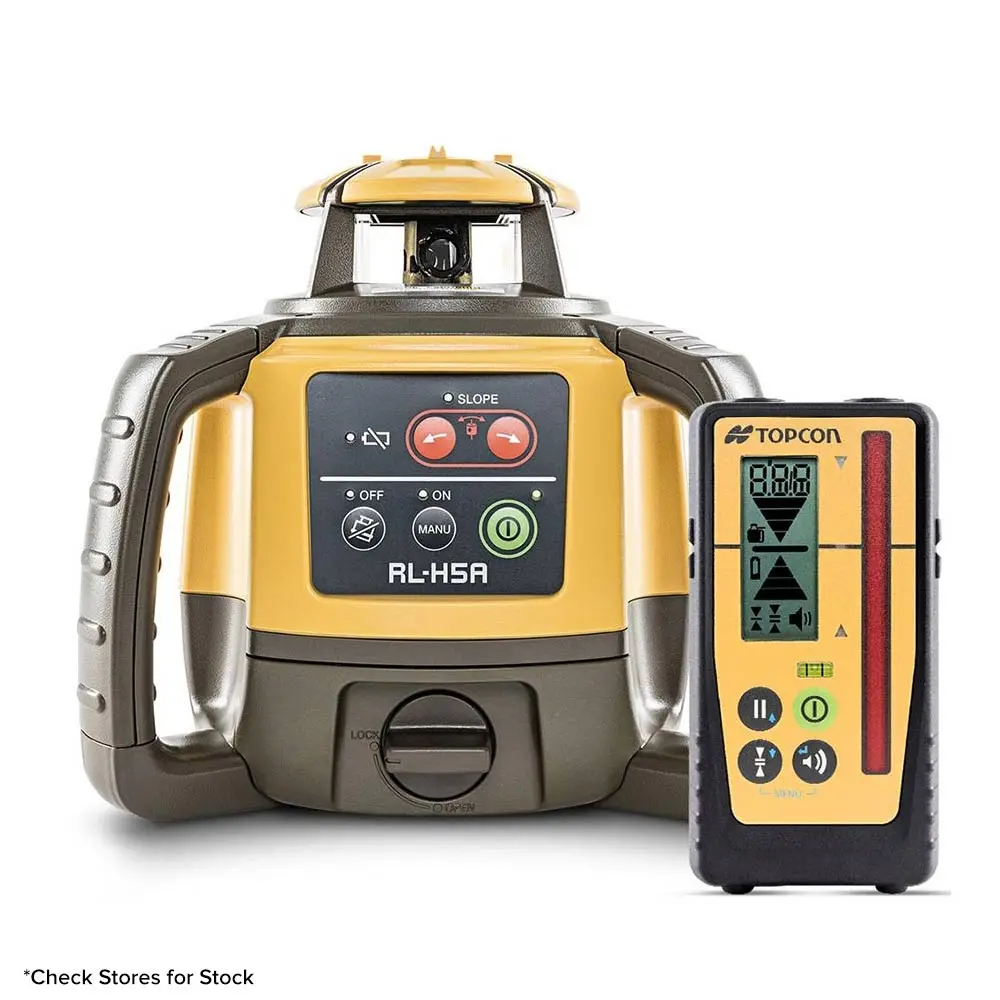 TOPCON RL-H5A Rotary Laser with Slope Dry Battery with Premium LS100D Receiver 1021200-17