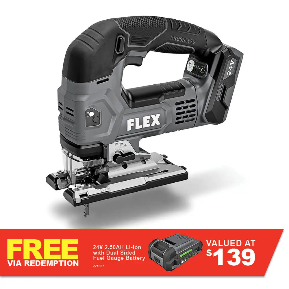 FLEX 24V Brushless 4 Speed D-Handle Jigsaw Skin FXA2231-Z