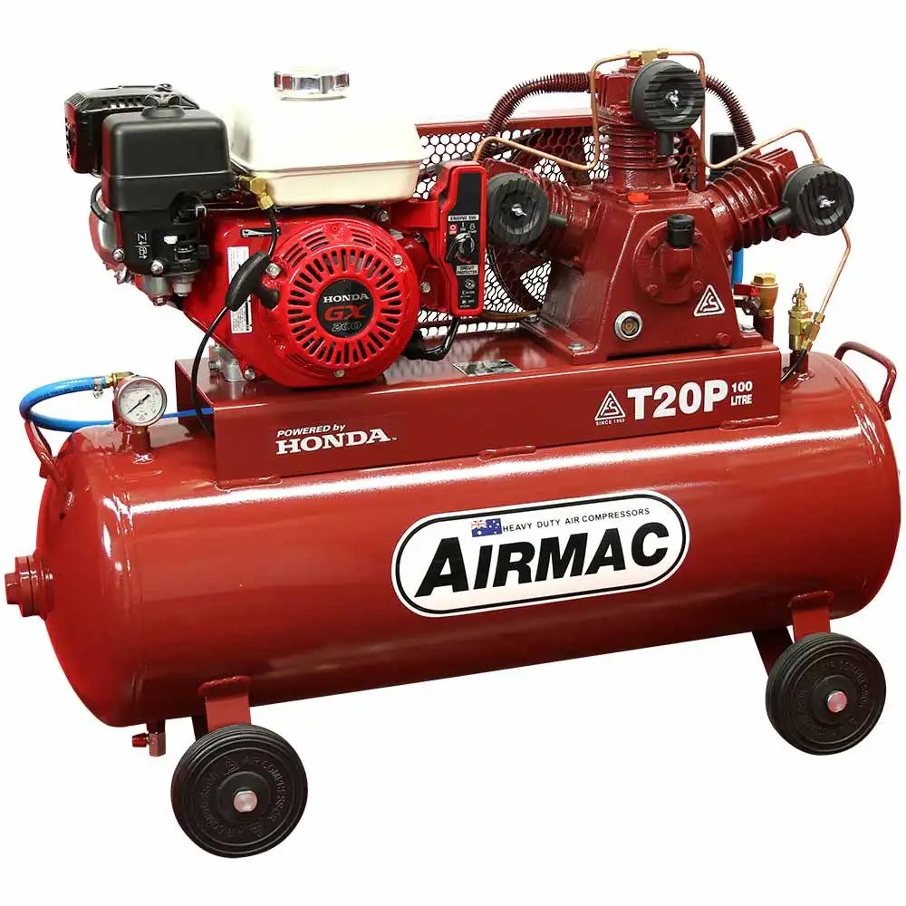 AIRMAC 6.5hp 100l 320 L/Min Honda Electric Start Air Compressor AM T20P-100L ES