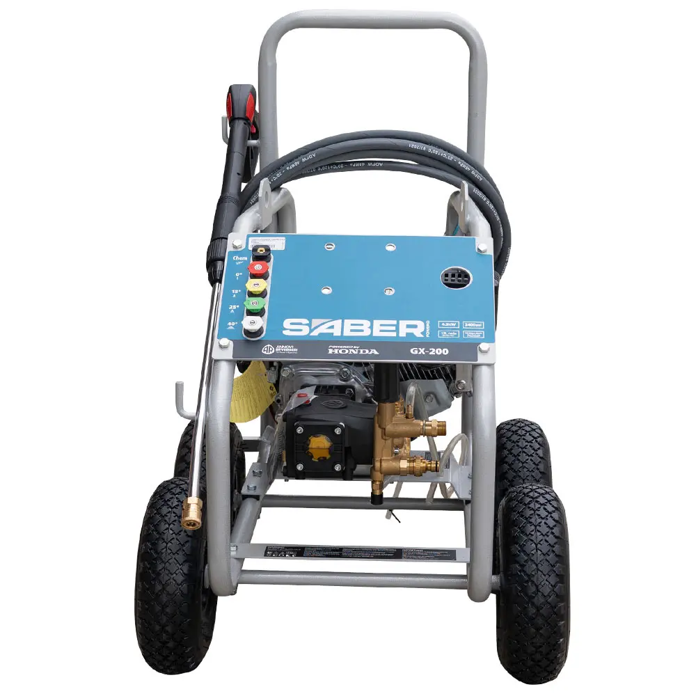 SABER 3400PSI 6.5HP Pro Pressure Washer Powered By Honda w/ GX-200 SP12GX200