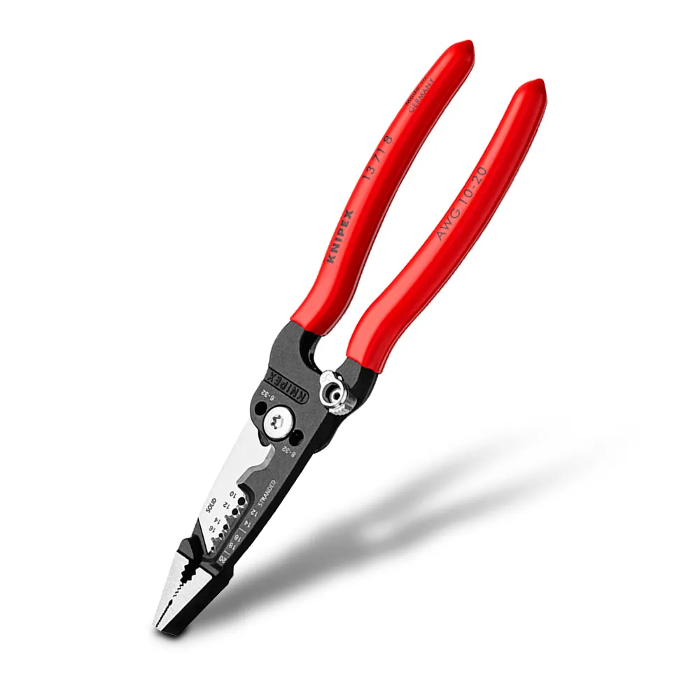 KNIPEX 200mm Multifunction Wire Stripper Plastic Grip Handle 13718